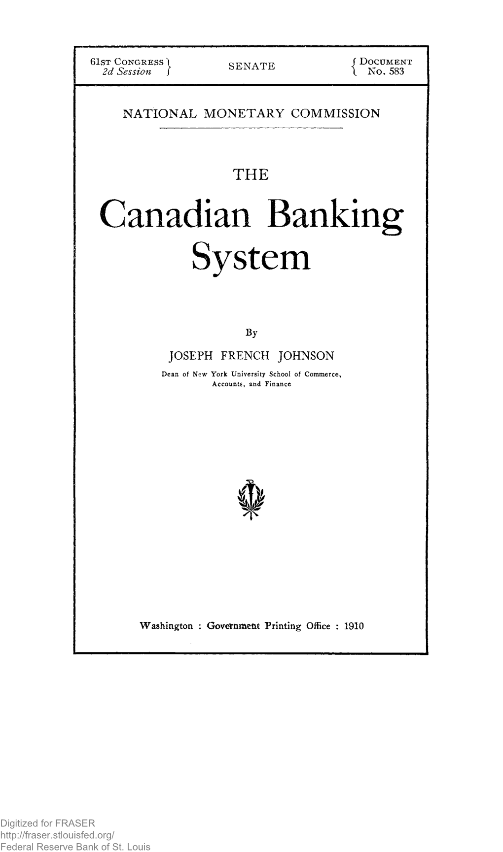 583. the Canadian Banking System