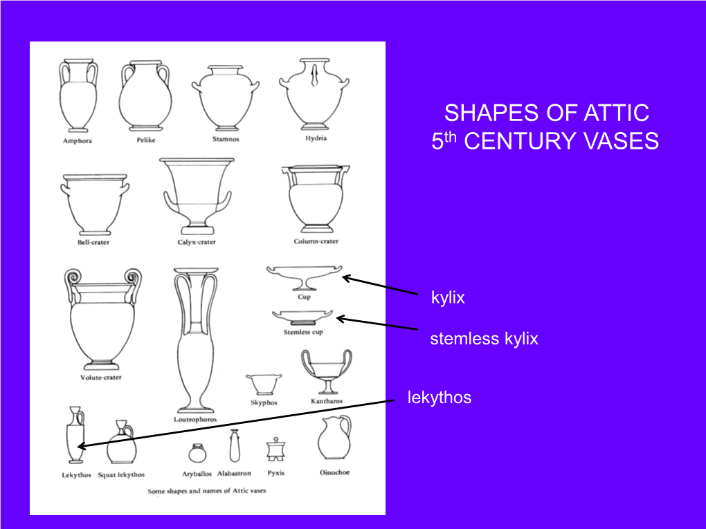 SHAPES of ATTIC 5Th CENTURY VASES