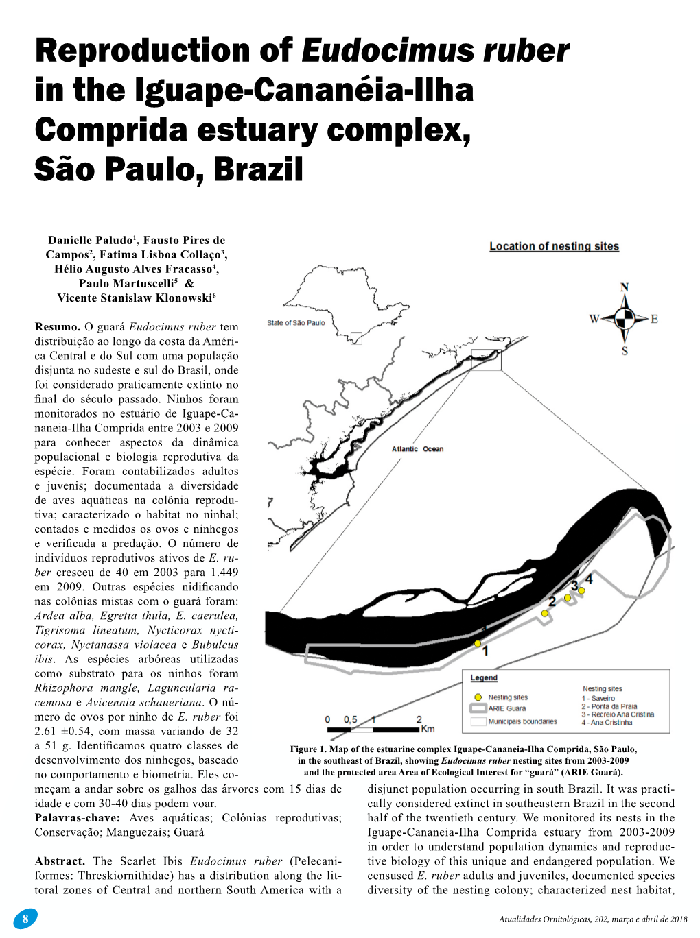 Reproduction of Eudocimus Ruber in the Iguape-Cananéia-Ilha Comprida Estuary Complex, São Paulo, Brazil