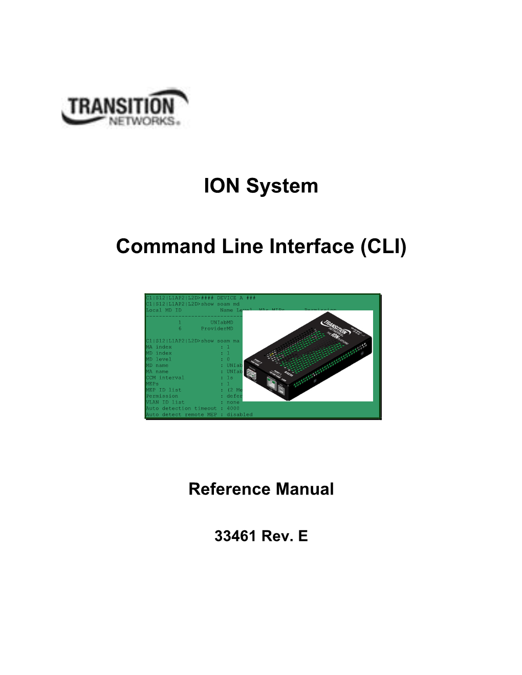 ION System Command Line Interface (CLI)