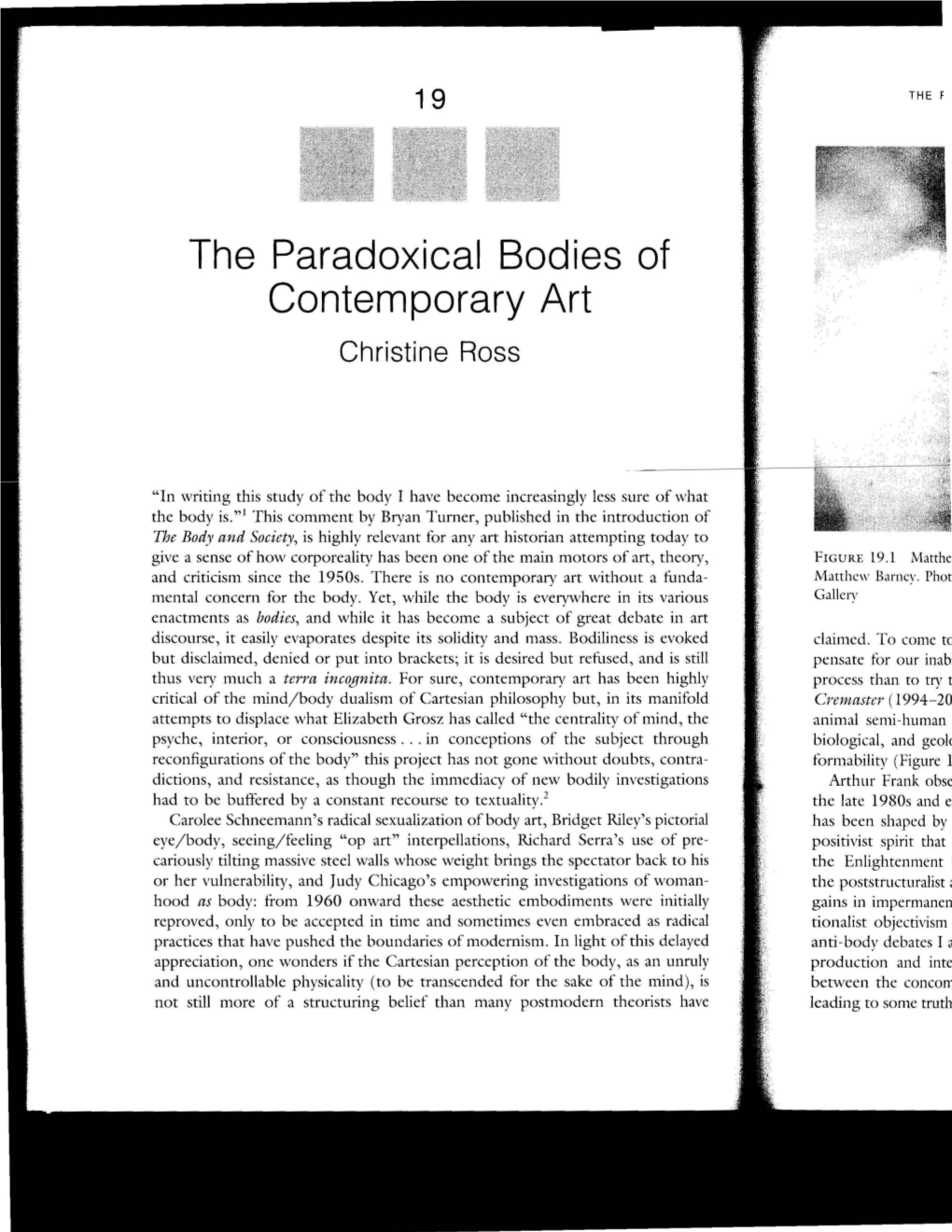 The Paradoxical Bodies of Contemporary Art Christine Ross