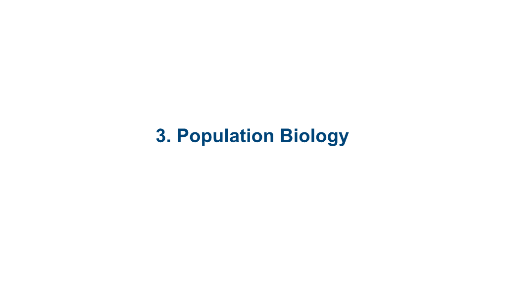 3. Population Biology Principles of Ecology