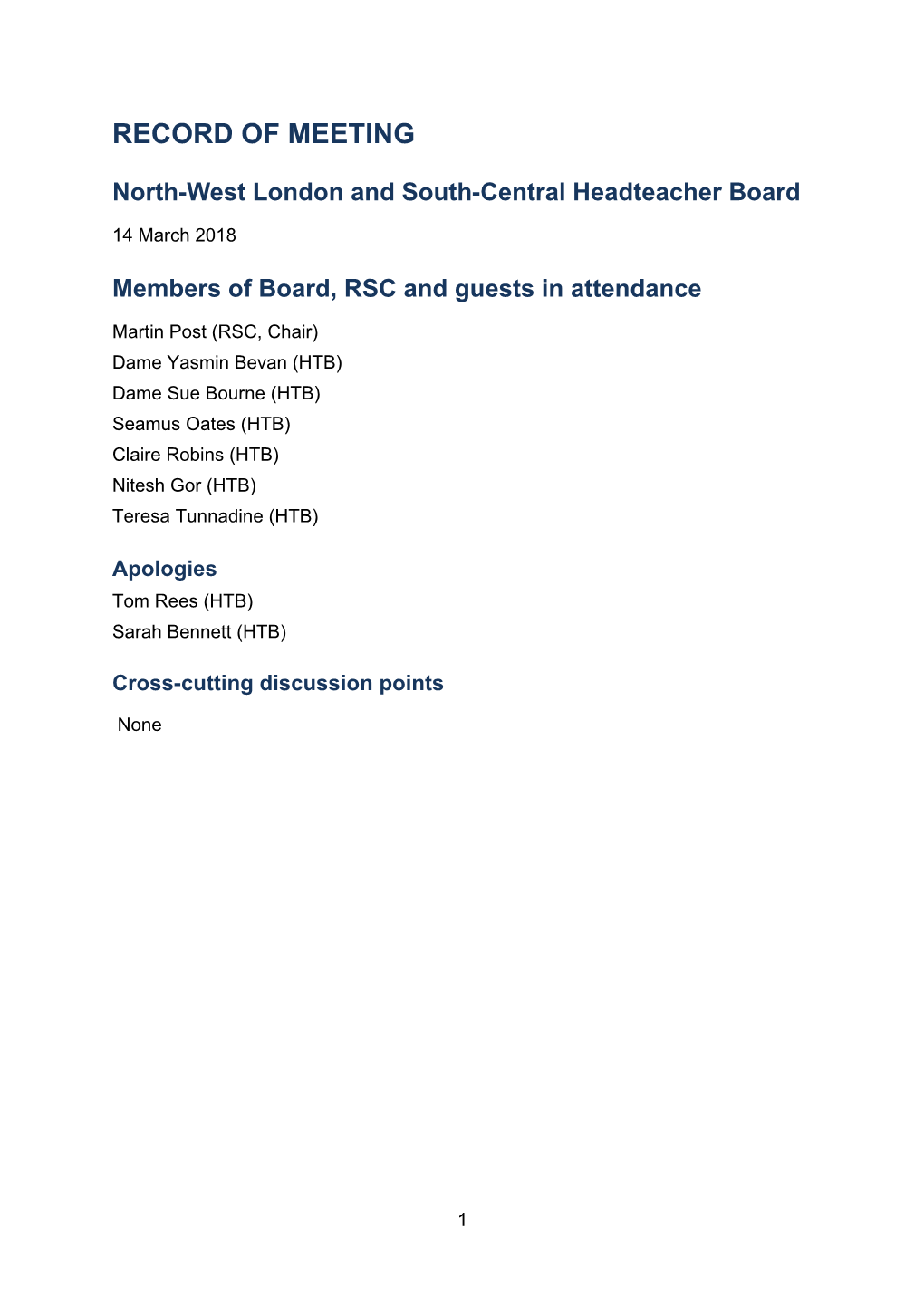 NWLSC HTB Record of Meeting 20160720