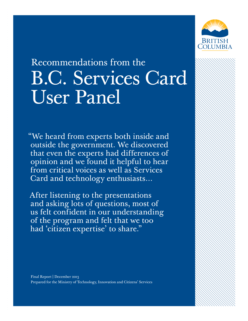 BC Services Card User Panel