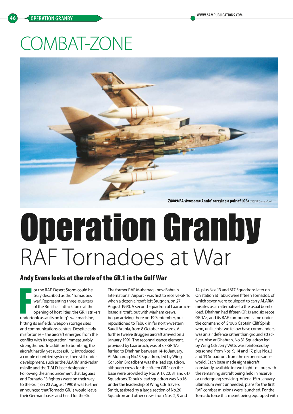 RAF Tornadoes at War Andy Evans Looks at the Role of the GR.1 in the Gulf War