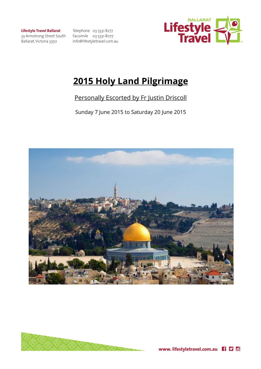 2015 Holy Land Pilgrimage