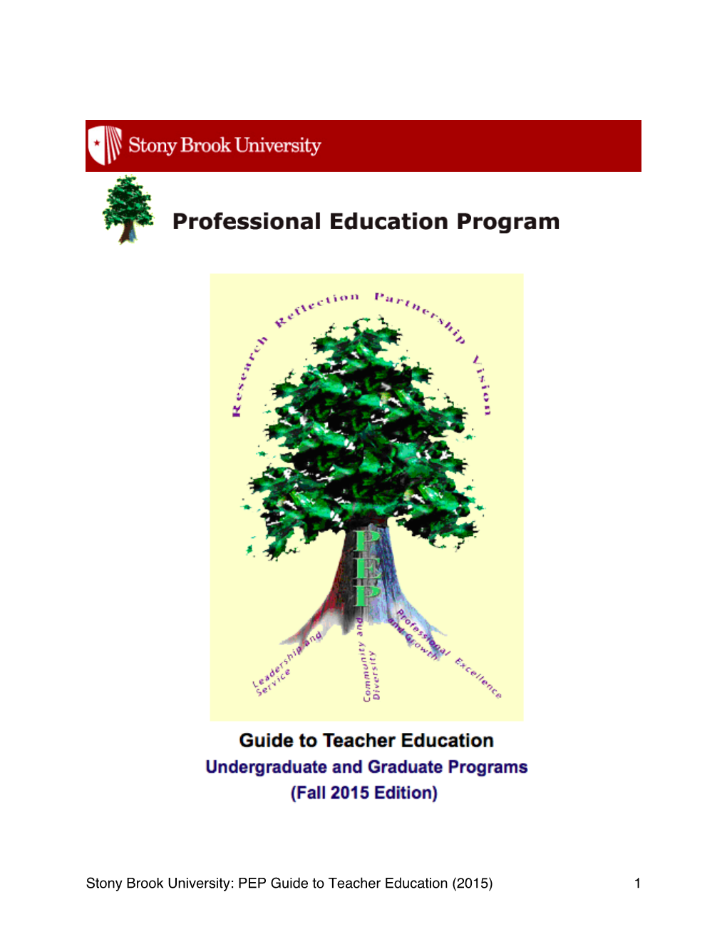 PEP Guide to Teacher Education (2015) 1