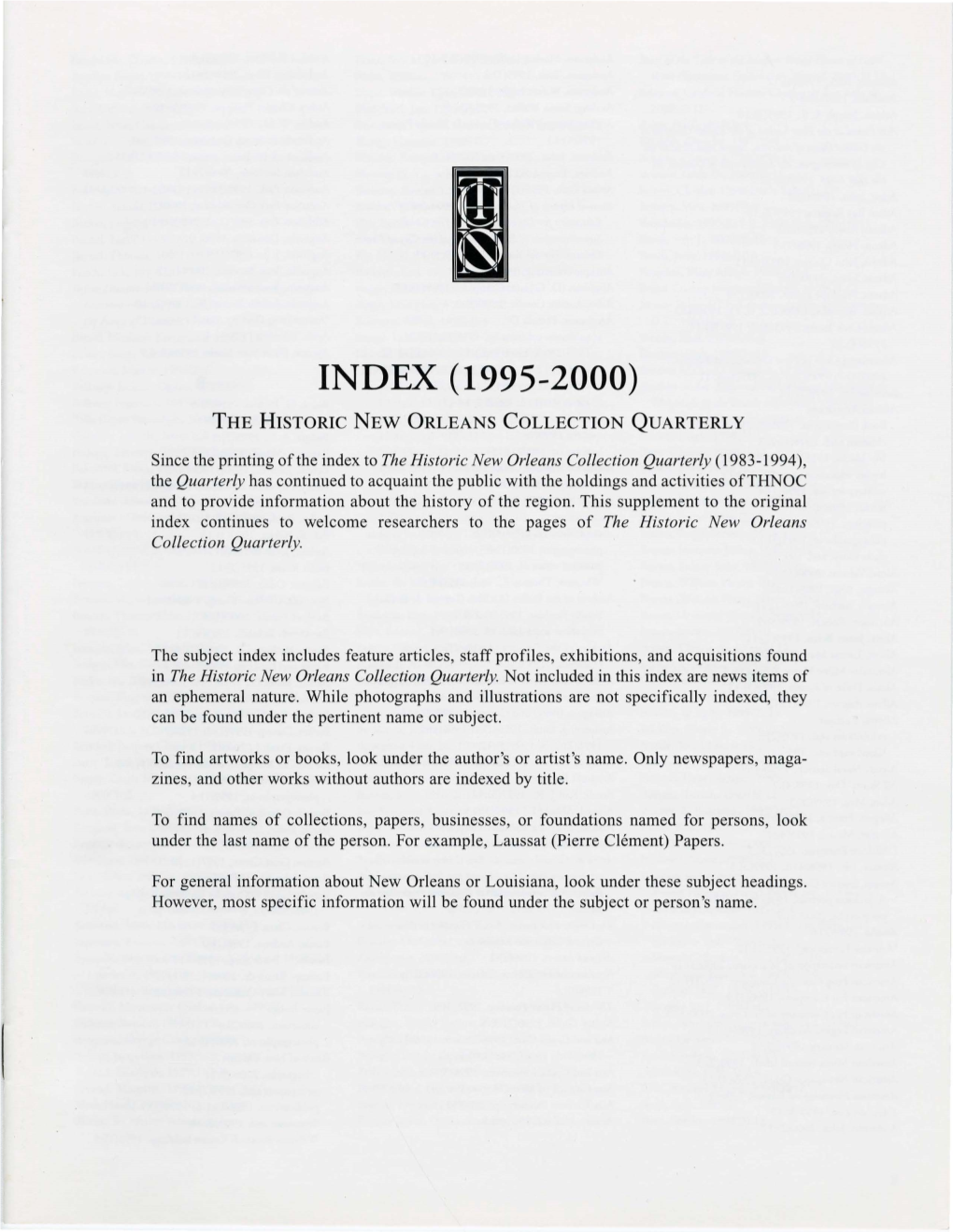 Index (1995-2000)