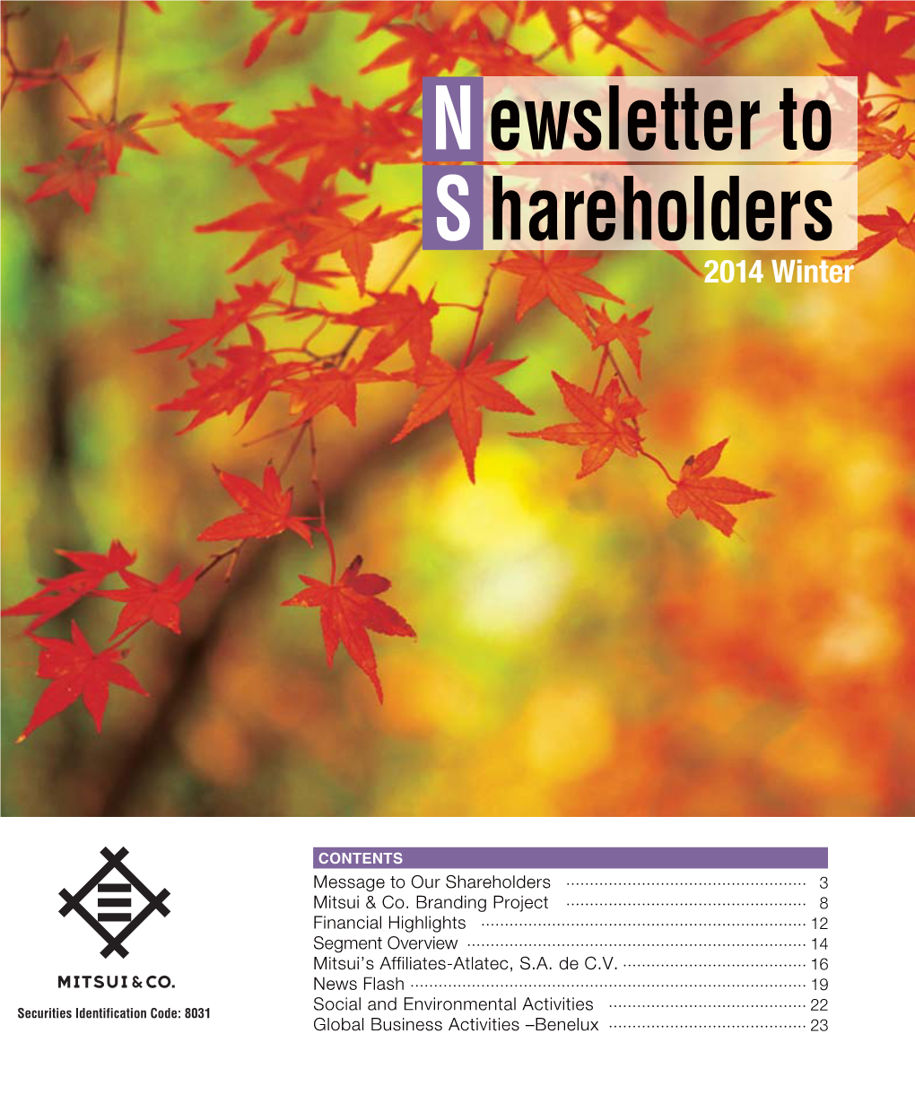 Newsletter to Shareholders