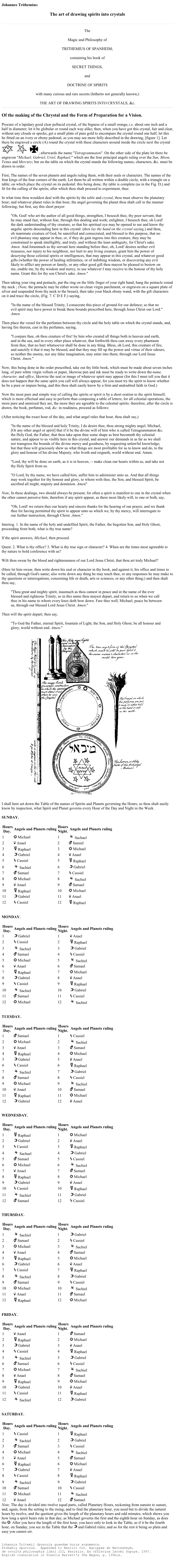 The Art of Drawing Spirits Into Crystals of the Making of the Chrystal And