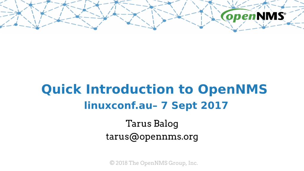 Quick Introduction to Opennms