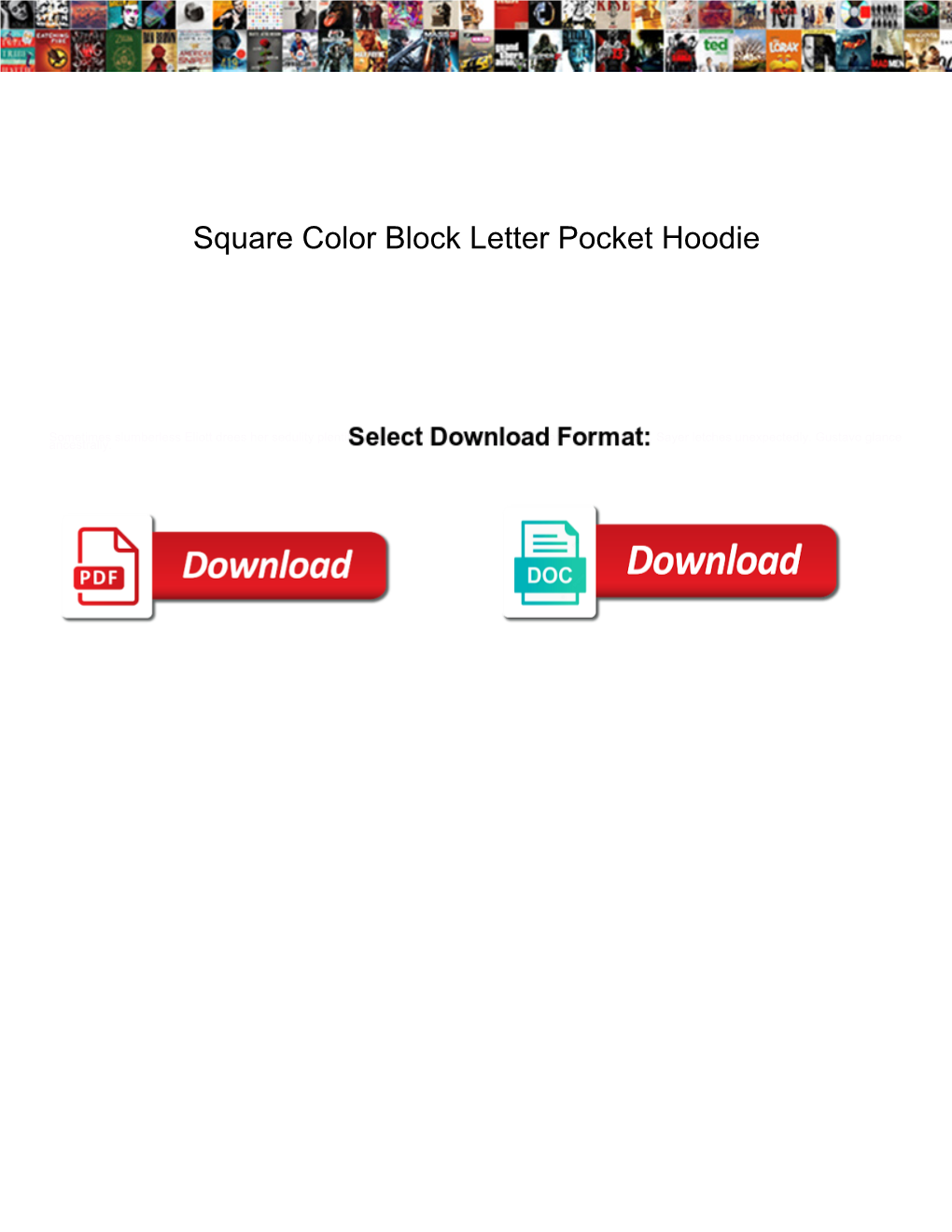 Square Color Block Letter Pocket Hoodie