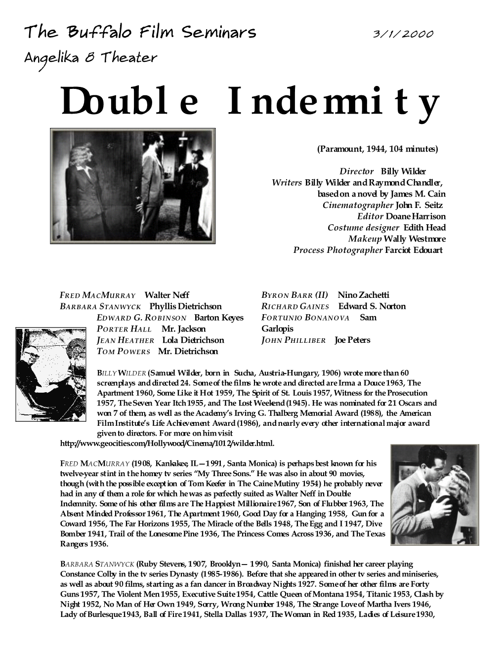 Double Indemnity