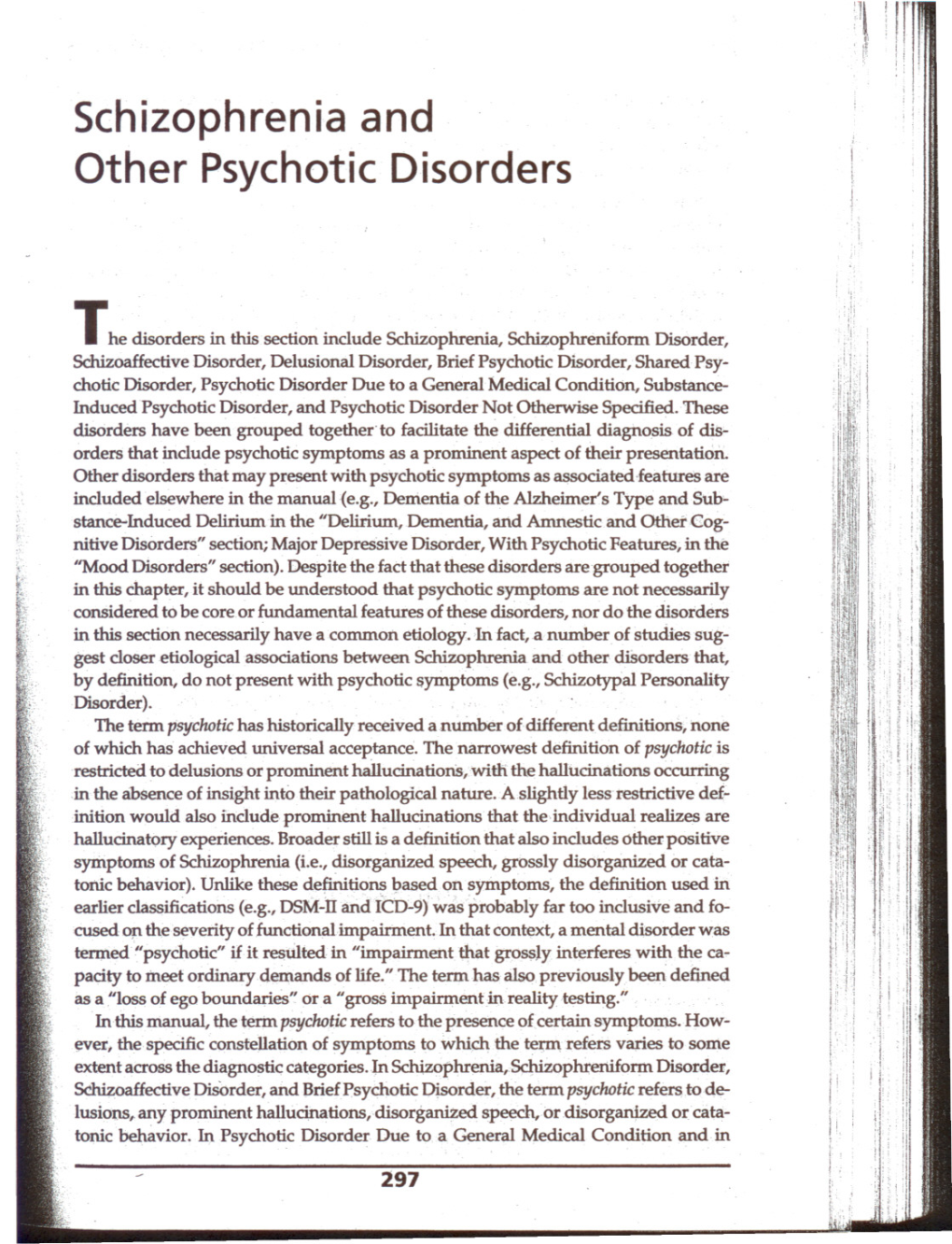 Schizophrenia and Other Psychotic Disorders