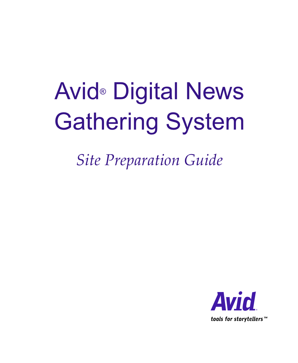 Avid DNG Site Preparation Guide