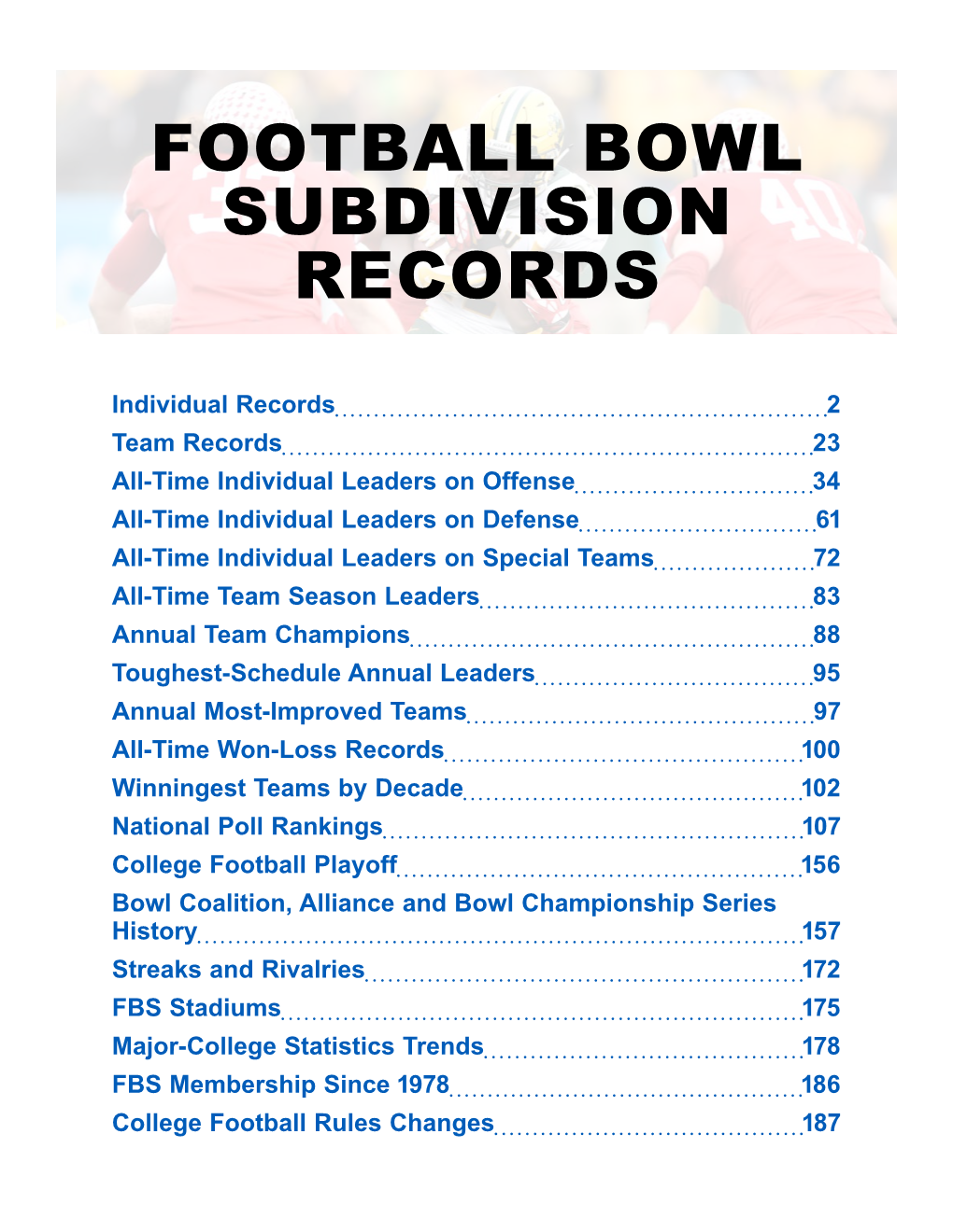 Football Bowl Subdivision Records