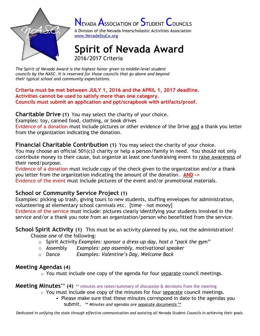 Nevada Association of Student Councils