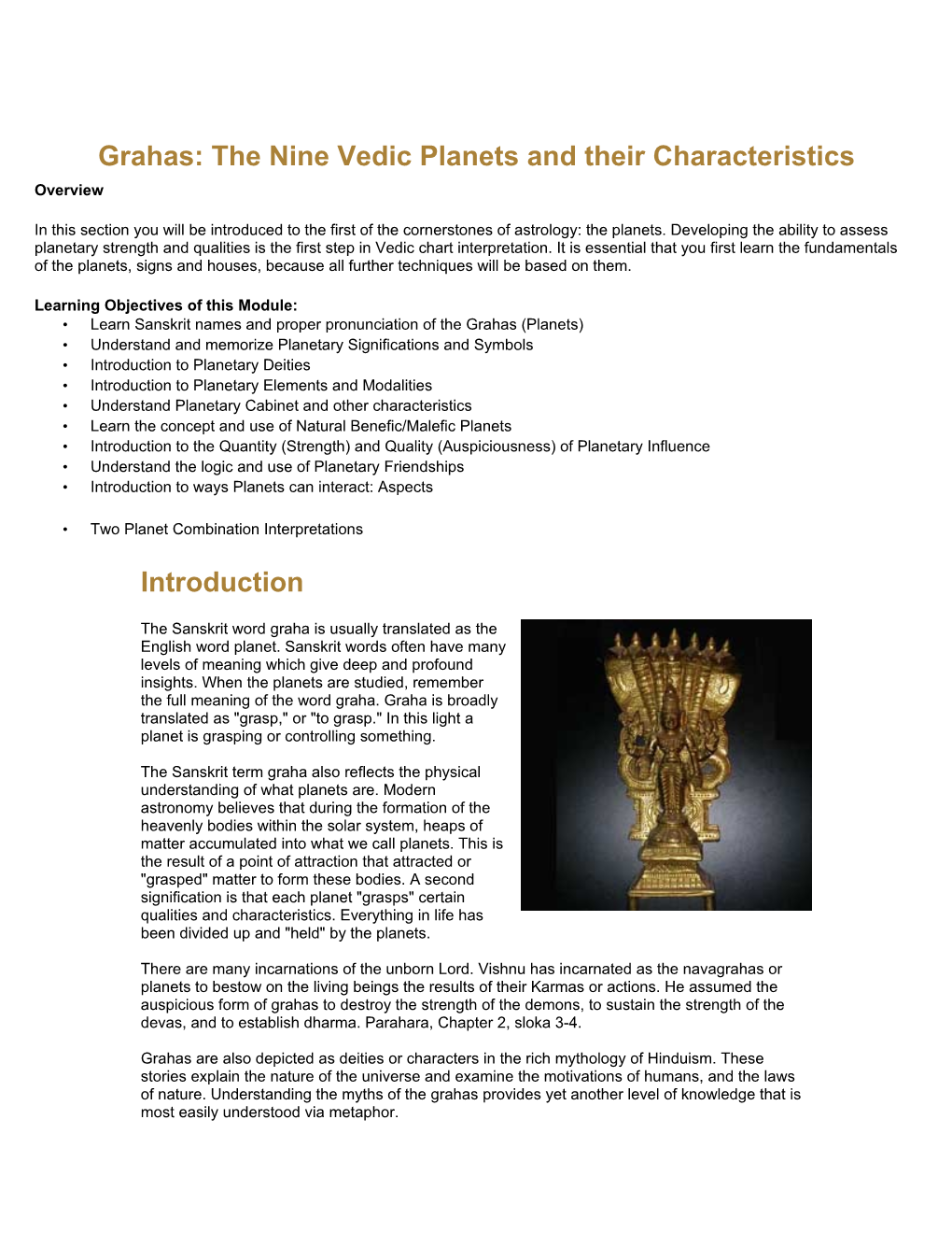 Grahas: the Nine Vedic Planets and Their Characteristics Introduction