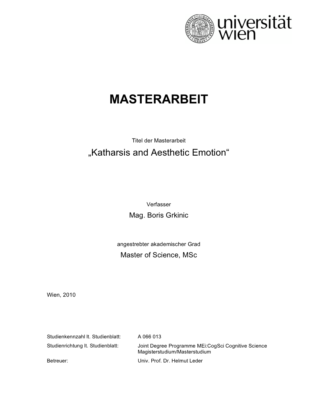 Masterarbeit