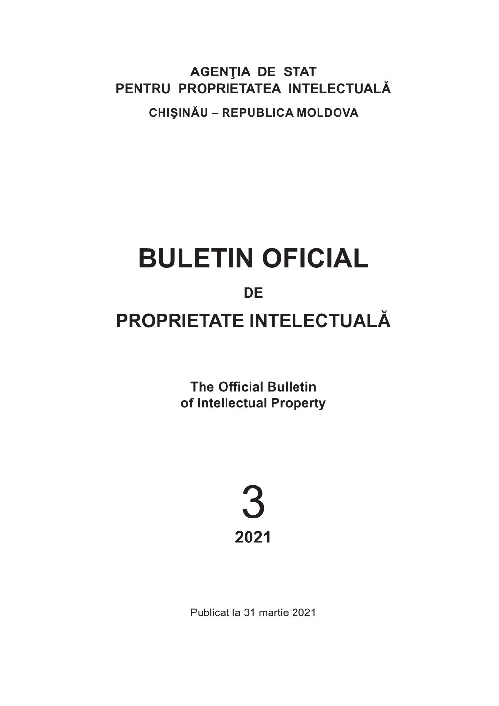 Buletin Oficial De Proprietate Intelectuală