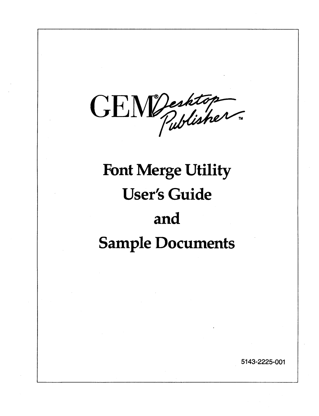 Font Merge Utility Sample Documents