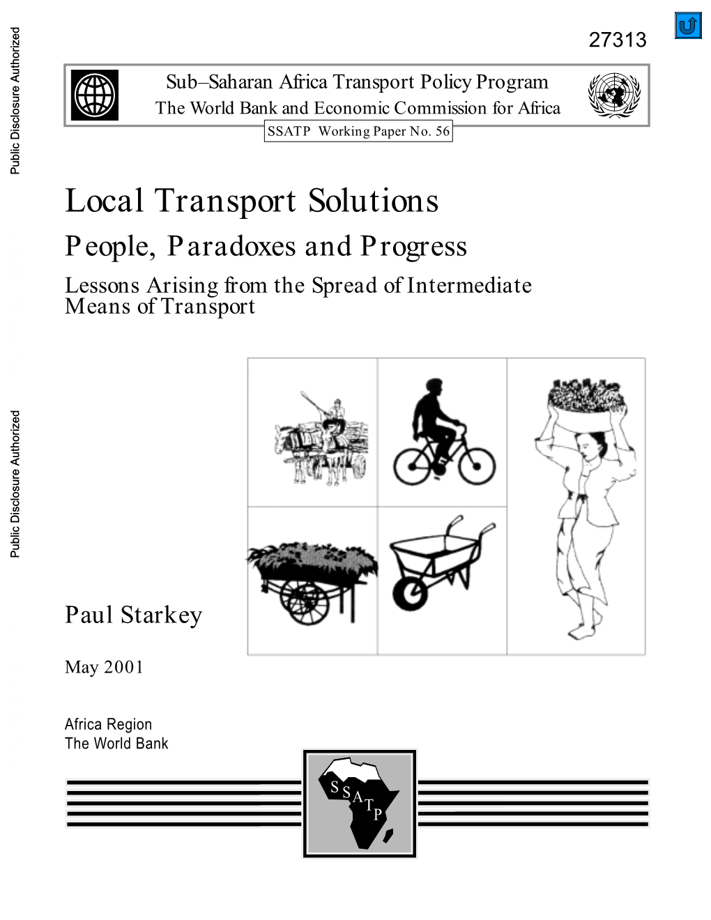 Sub–Saharan Africa Transport Policy Program the World Bank and Economic Commission for Africa SSATP Working Paper No