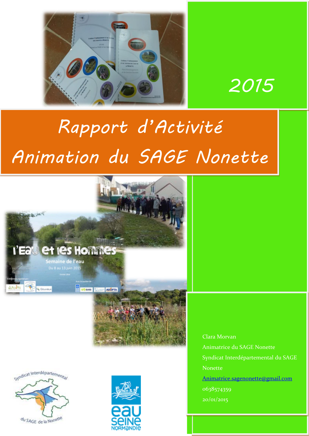 Rapport D'activité Animation Du SAGE Nonette