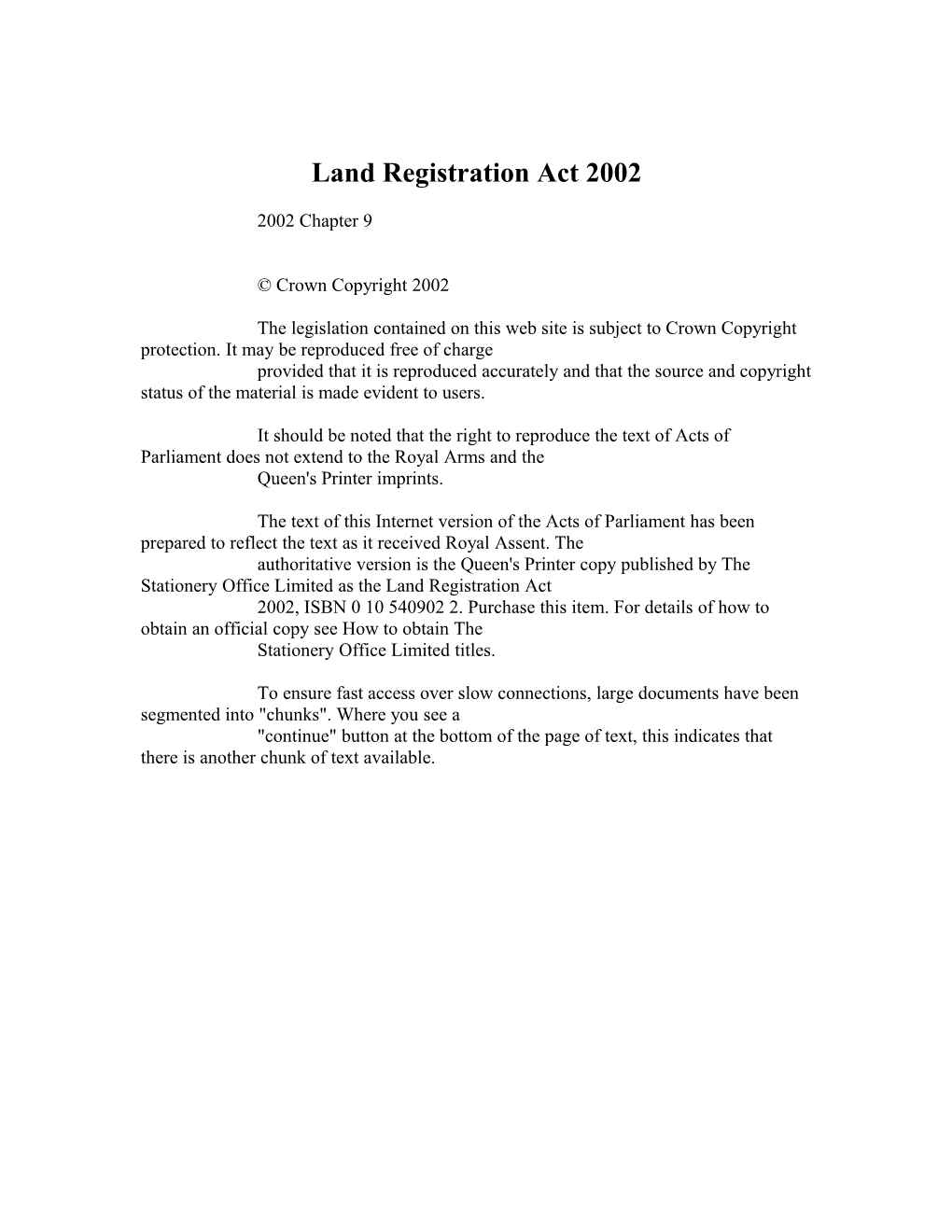 Land Registration Act 2002