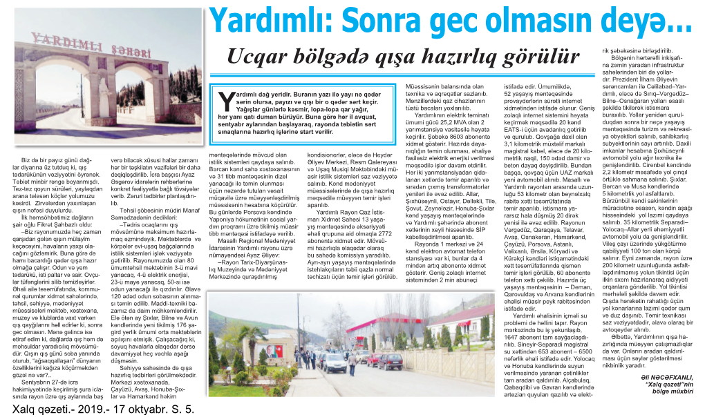 Yardımlı: Sonra Gec Olmasın Deyə…