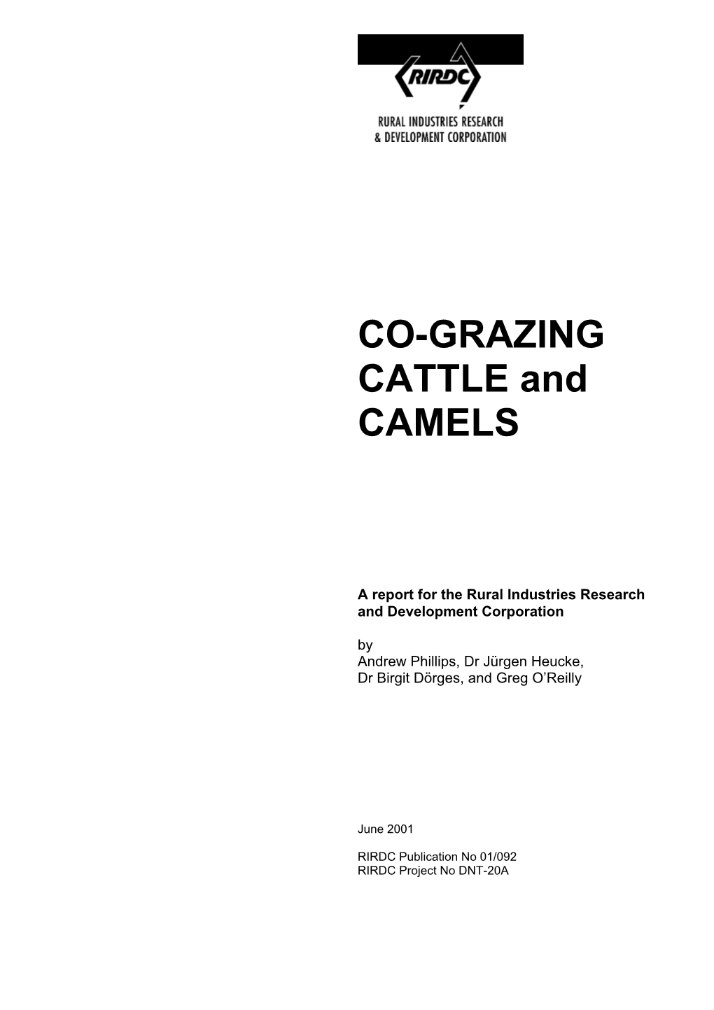 CO-GRAZING CATTLE and CAMELS