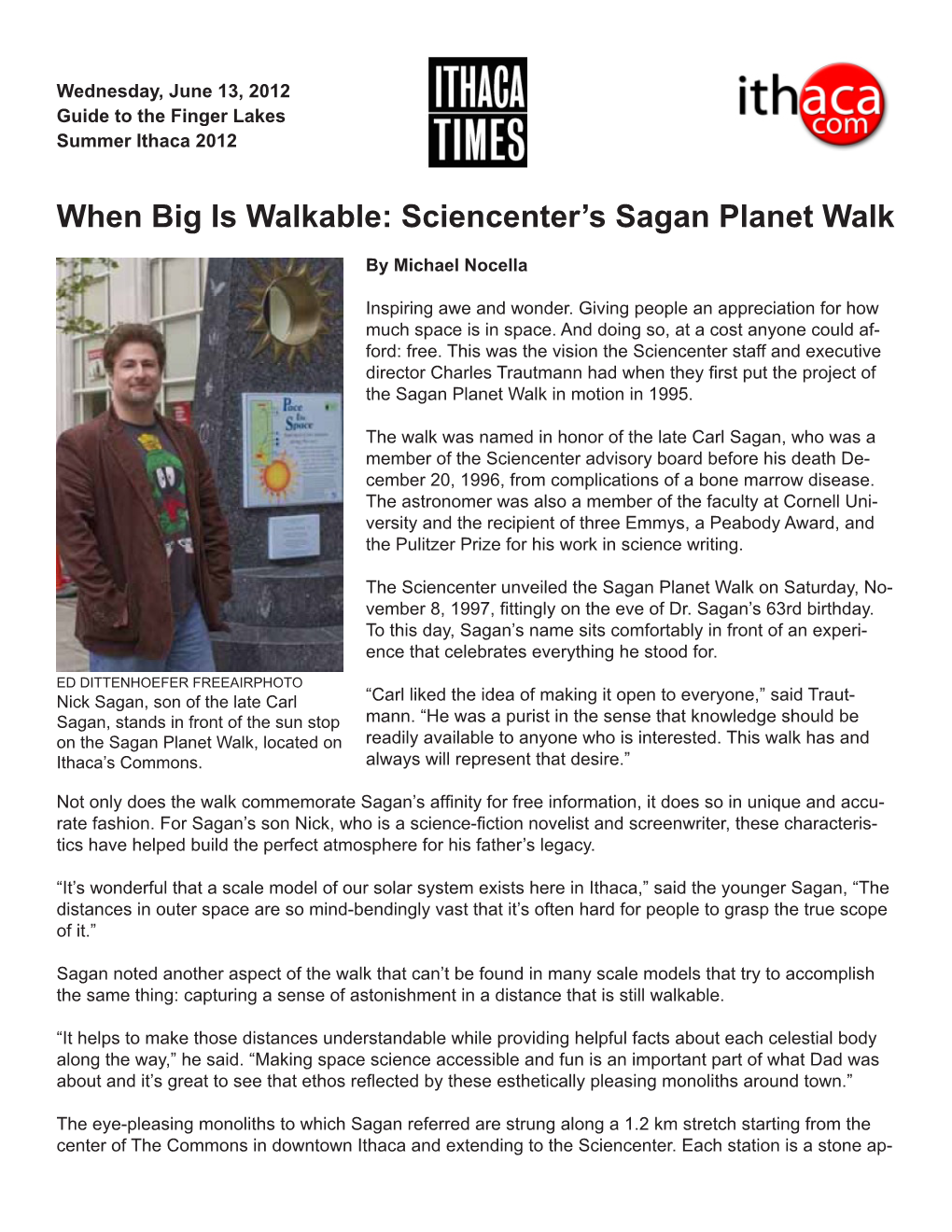 When Big Is Walkable: Sciencenter's Sagan Planet Walk