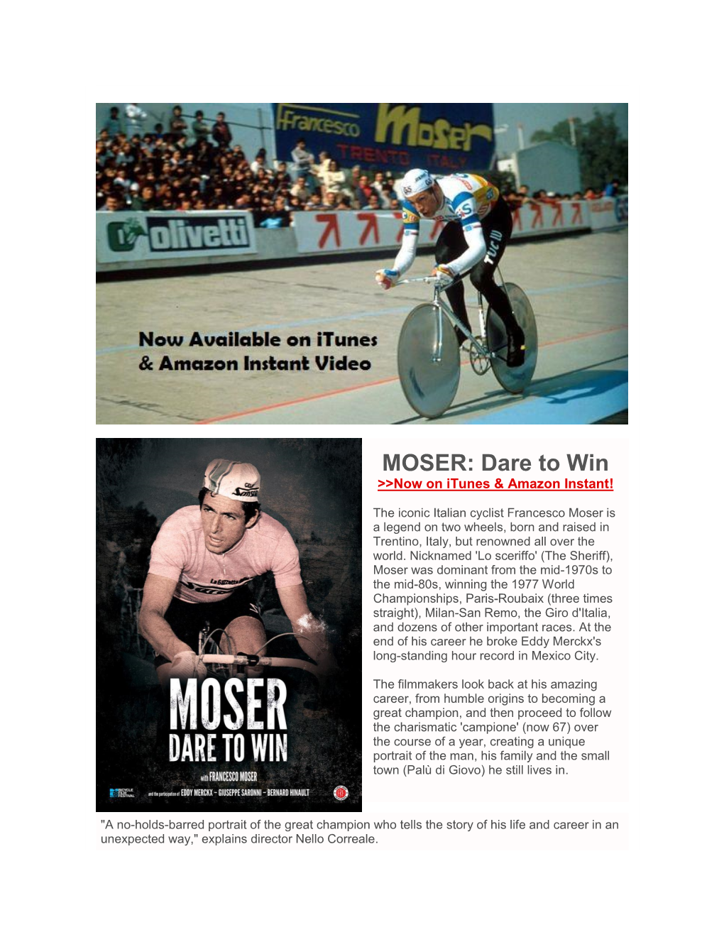 MOSER: Dare to Win >>Now on Itunes & Amazon Instant!