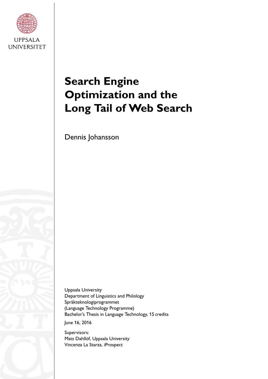 Search Engine Optimization and the Long Tail of Web Search