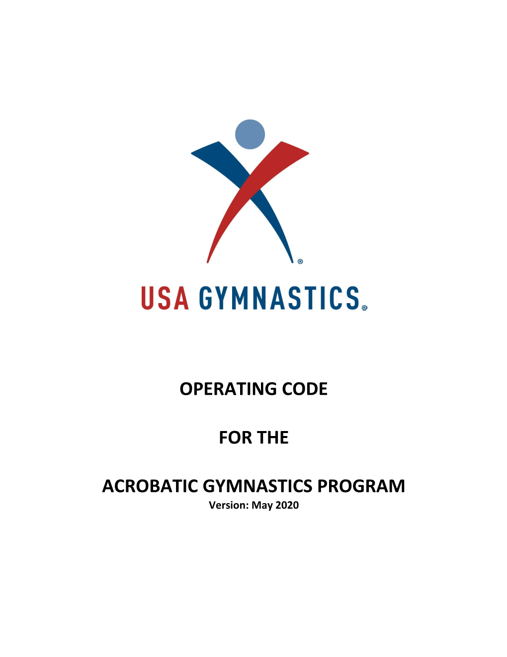 Operating Code for the Acrobatic Gymnastics Program