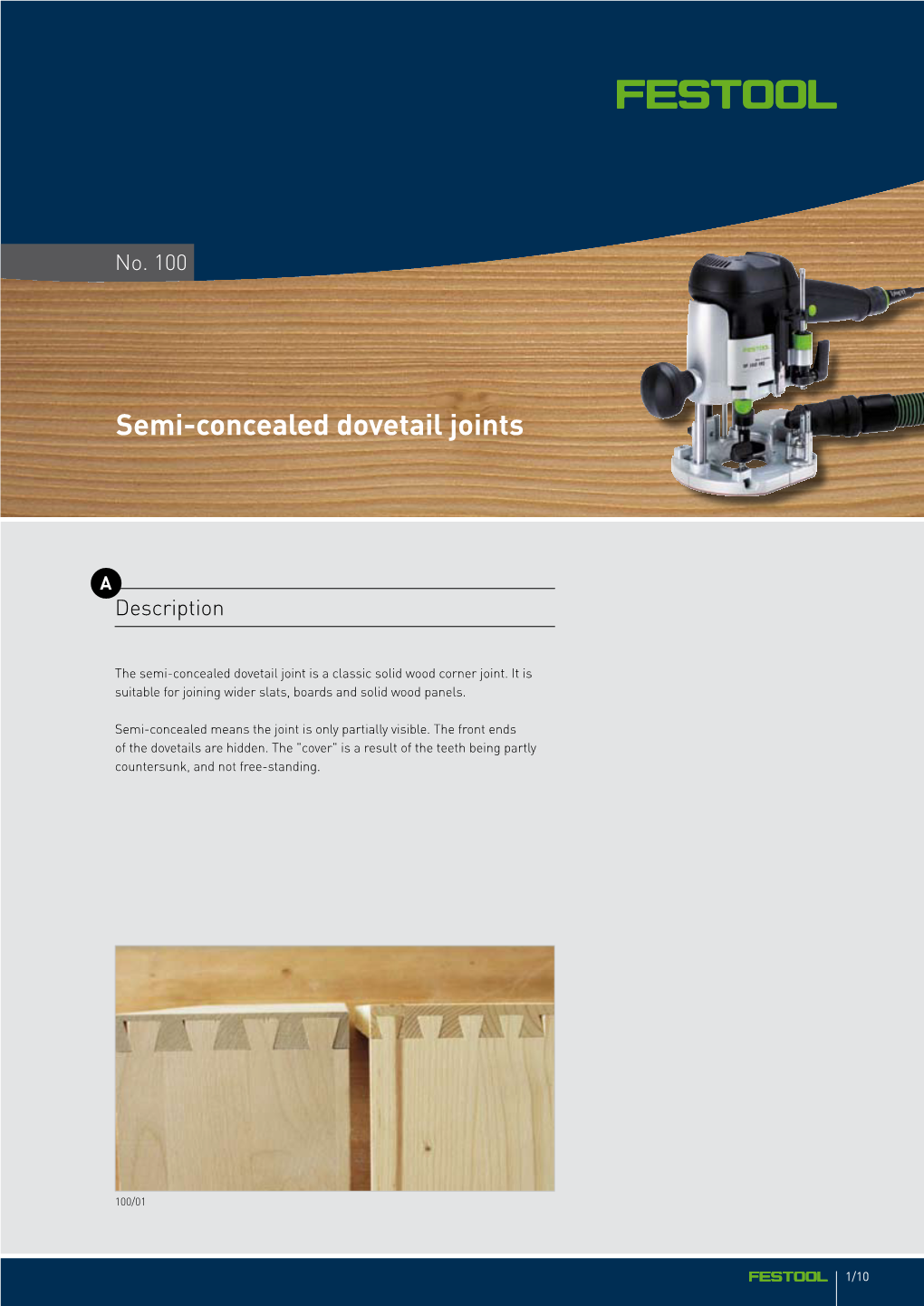 Semi-Concealed Dovetail Joints