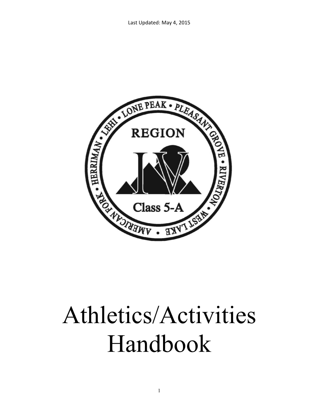 Athletics/Activities Handbook