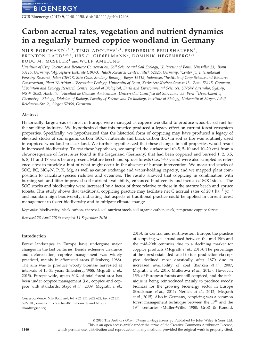 Carbon Accrual Rates, Vegetation and Nutrient Dynamics in a Regularly Burned Coppice Woodland in Germany