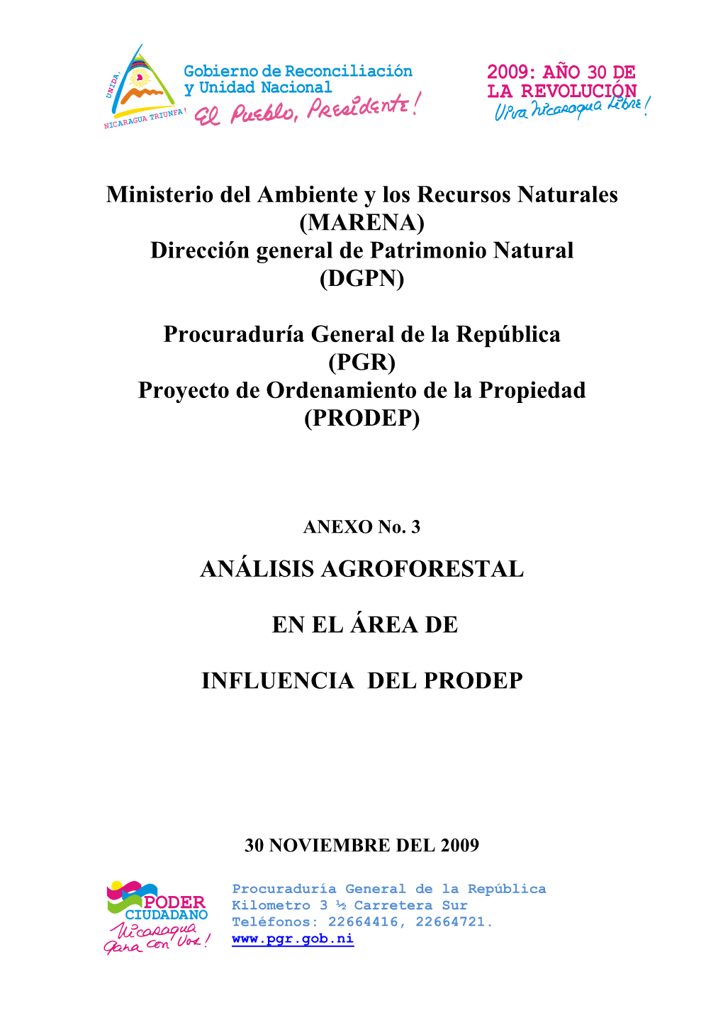 Anexo 3. Análisis Agroforestal En El Área De Influencia Del Prodep