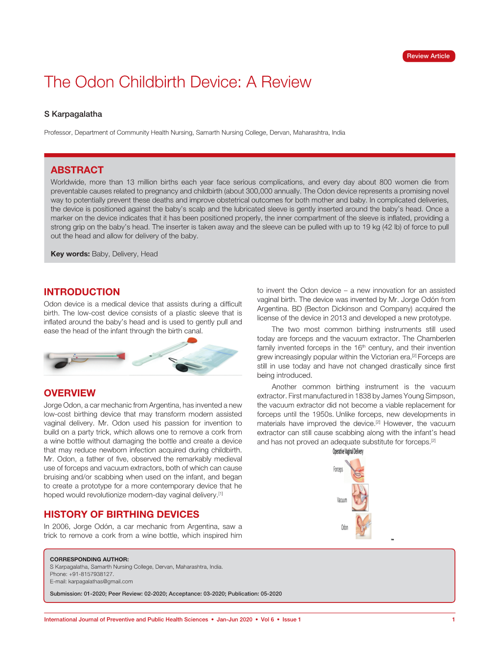 The Odon Childbirth Device: a Review