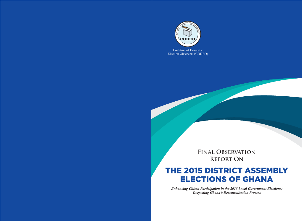 2015 District Assembly Elections of Ghana Cover