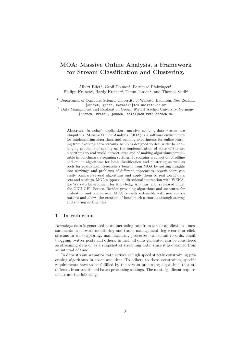 MOA: Massive Online Analysis, a Framework for Stream Classification