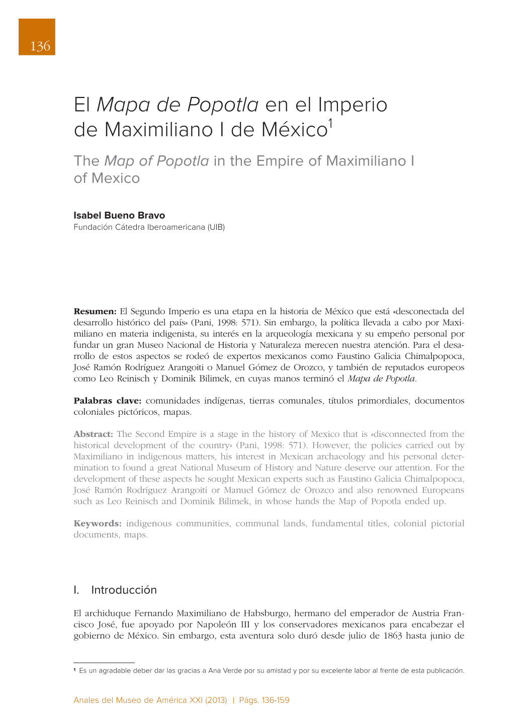 El Mapa De Popotla En El Imperio De Maximiliano I De México1 the Map of Popotla in the Empire of Maximiliano I of Mexico