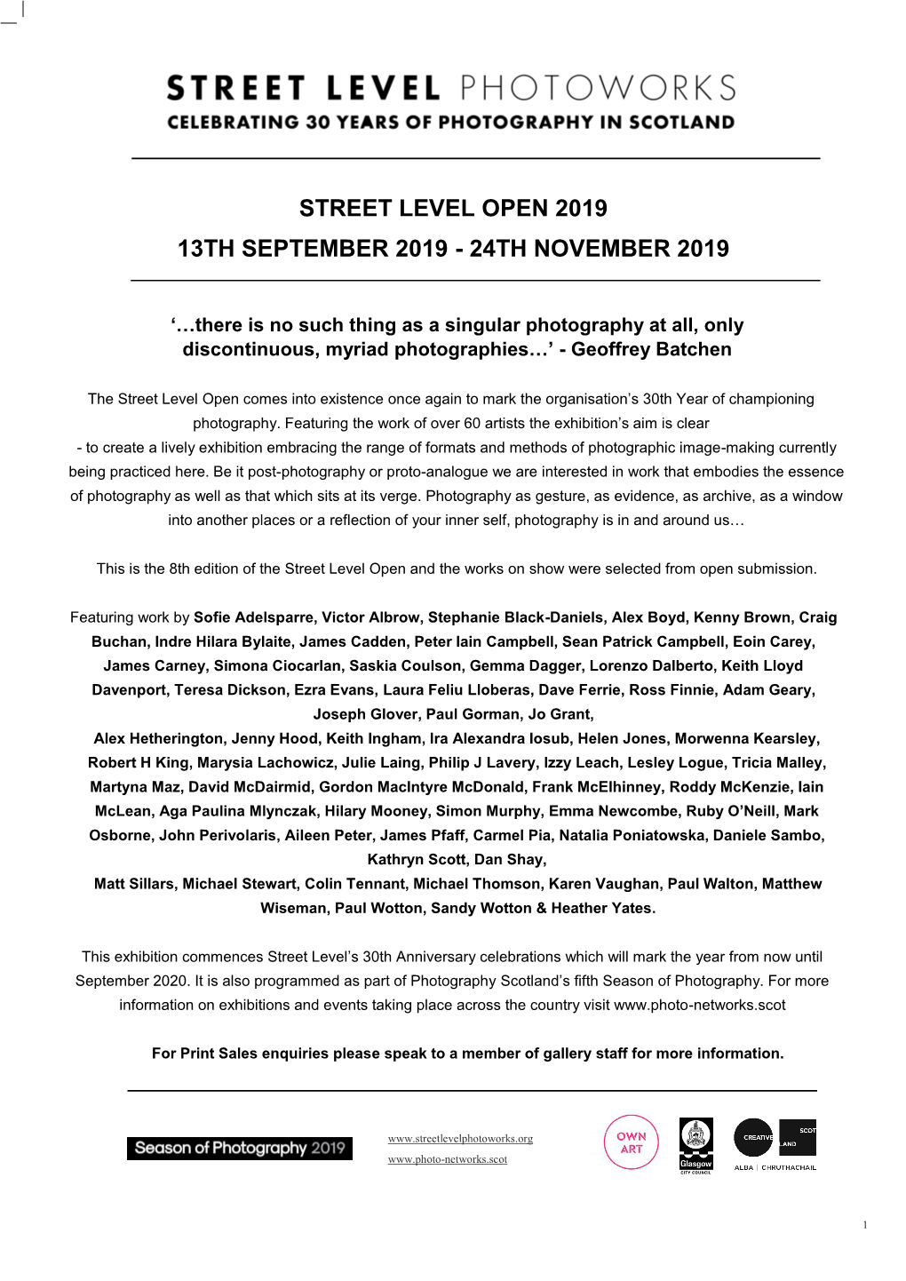 Street Level Open 2019 13Th