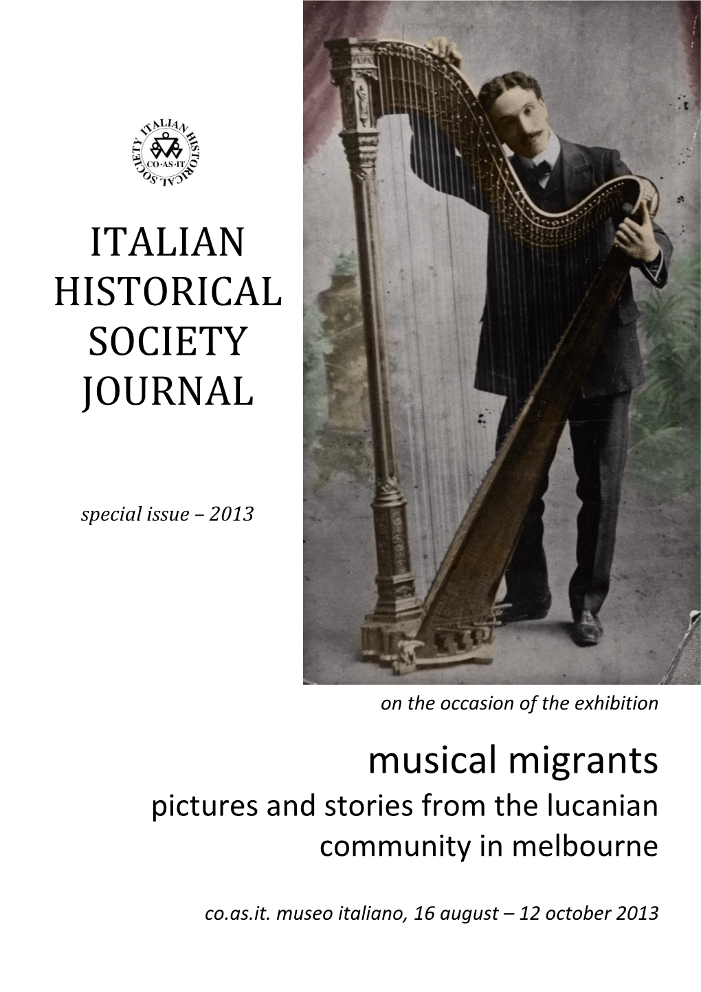 Italian Historical Society Journal Sp Issue 2013