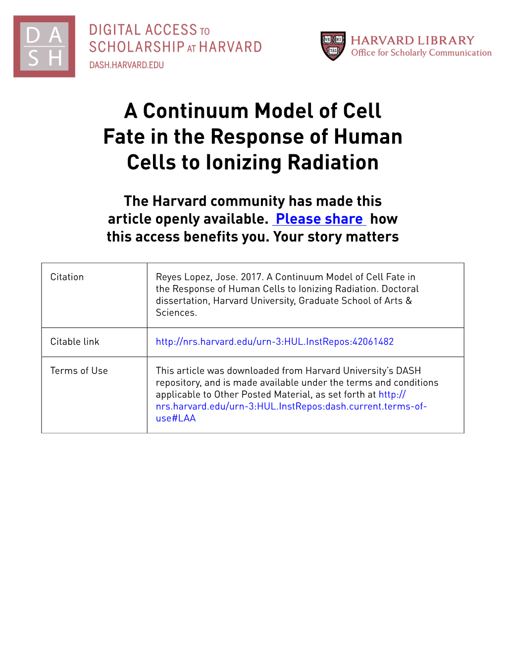 A Continuum Model of Cell Fate in the Response of Human Cells to Ionizing Radiation