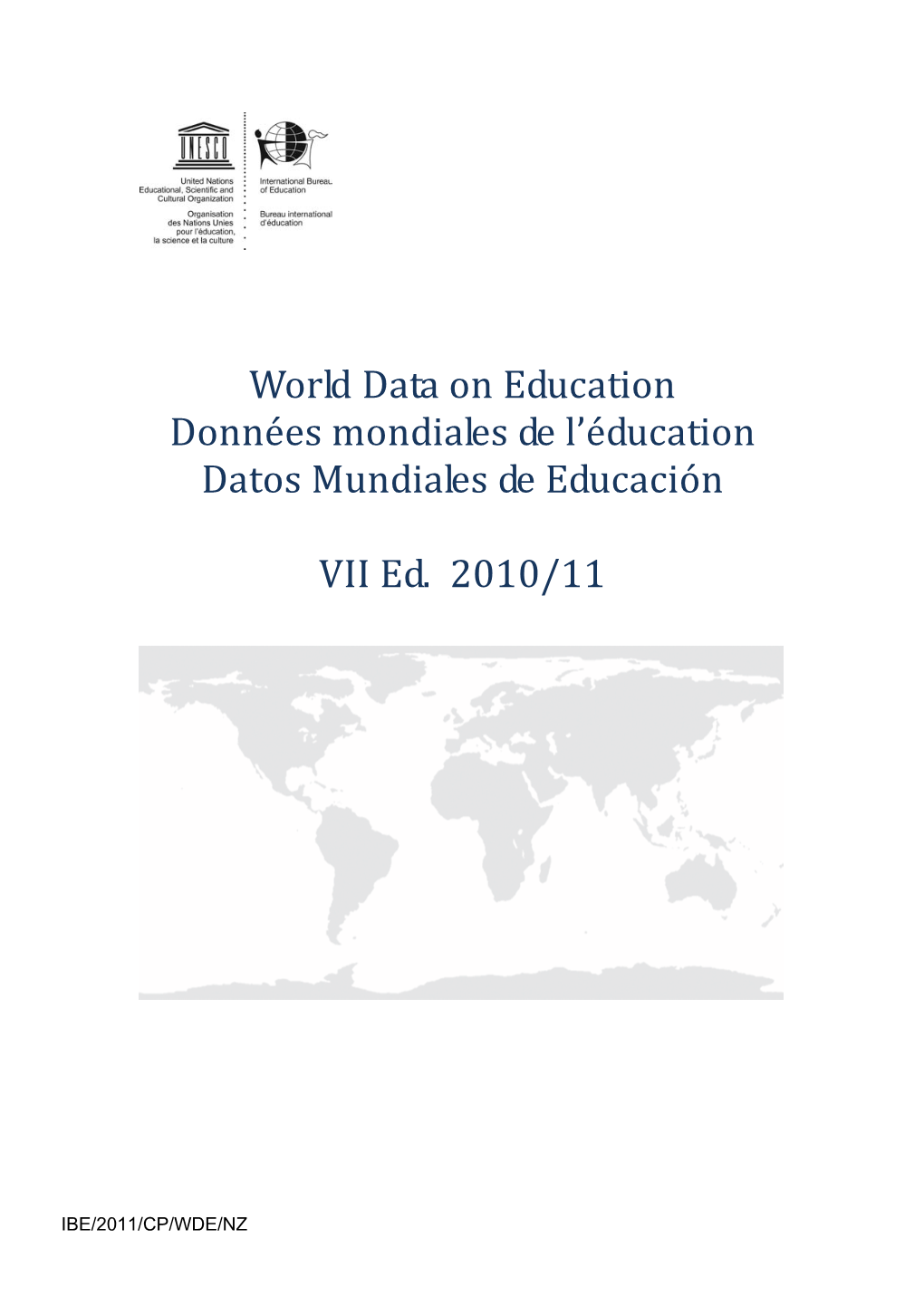 New Zealand; World Data on Education, 2010/11; 2011