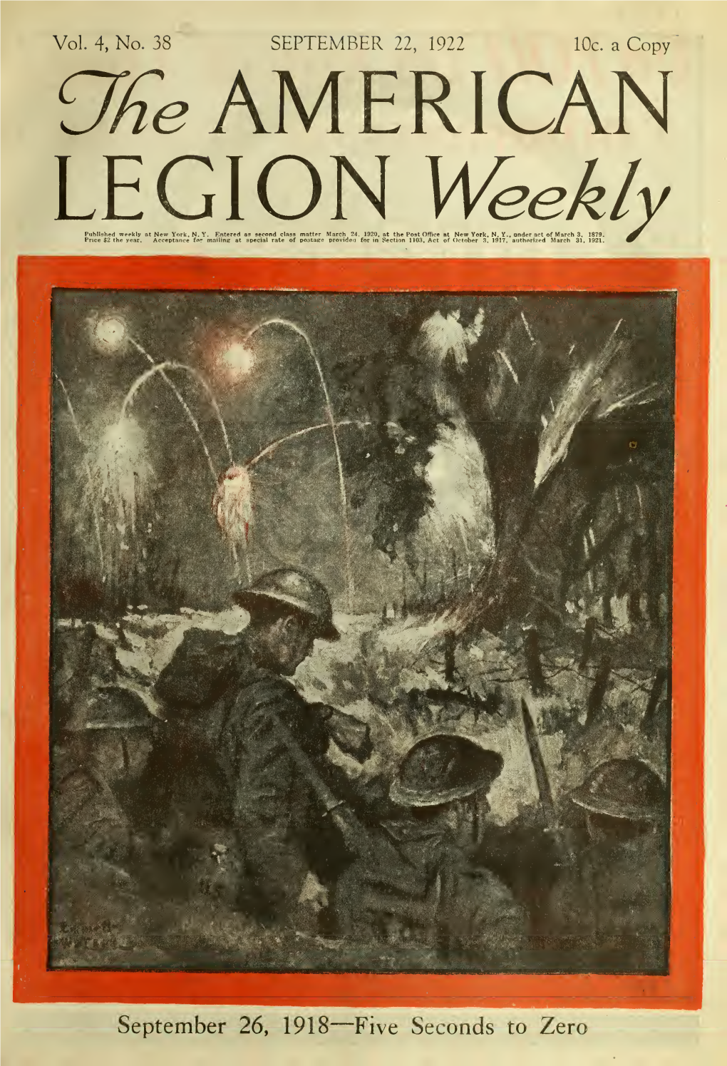 The American Legion Weekly [Volume 4, No. 38 (September 22