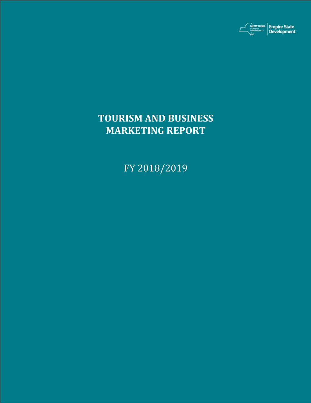 Tourism and Business Marketing Report Fy 2018/2019