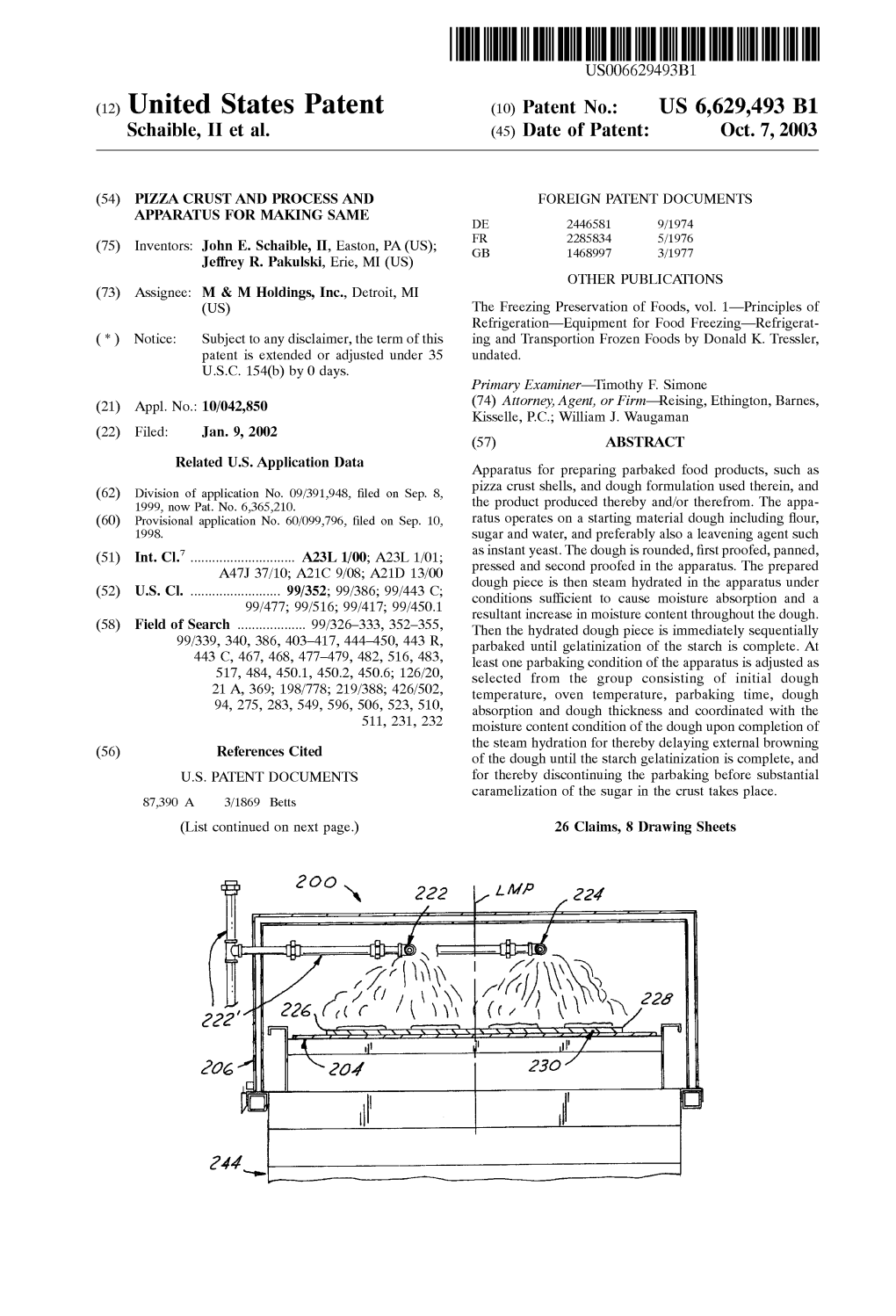 (12) United States Patent (10) Patent No.: US 6,629,493 B1 Schaible, II Et Al