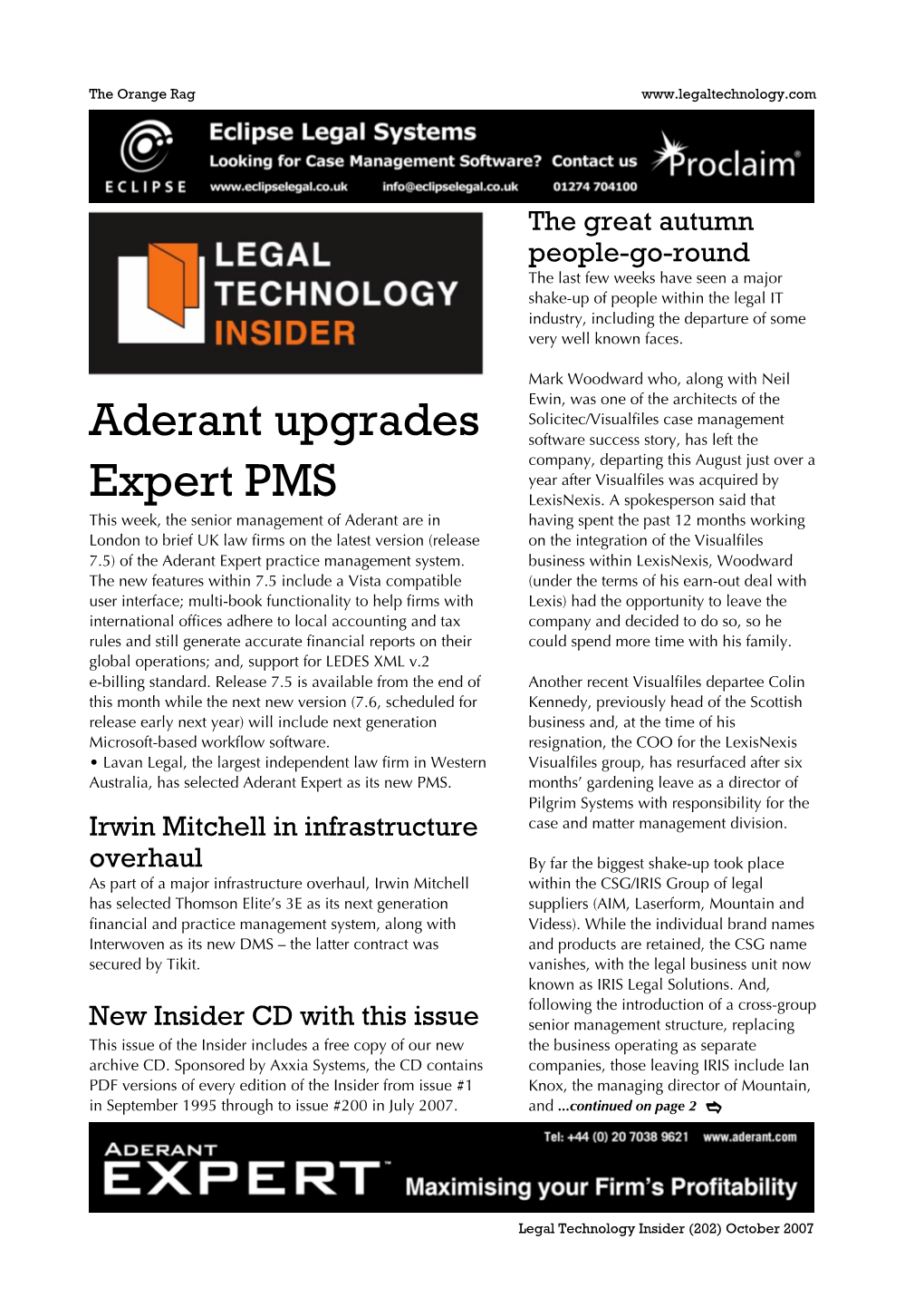 Aderant Upgrades Expert